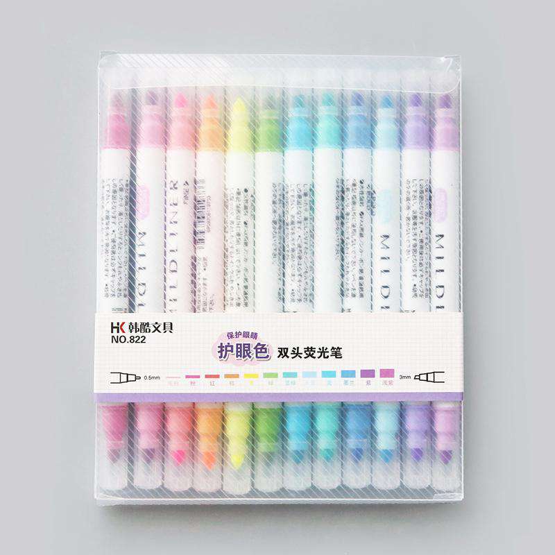 Double Sided 'Mildliner' Style Highlighters - Set of 12 - Image 5