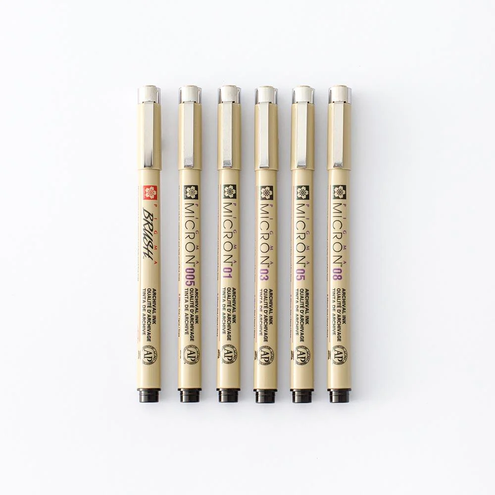 6 Set Sakura Pigma Micron Pens - Image 11