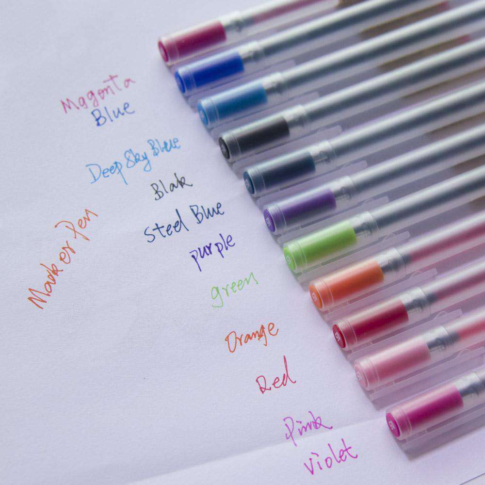 MUJI Style Gel Pens - Set of 12 - Image 3