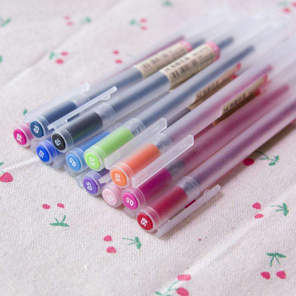 MUJI Style Gel Pens - Set of 12 - Image 4
