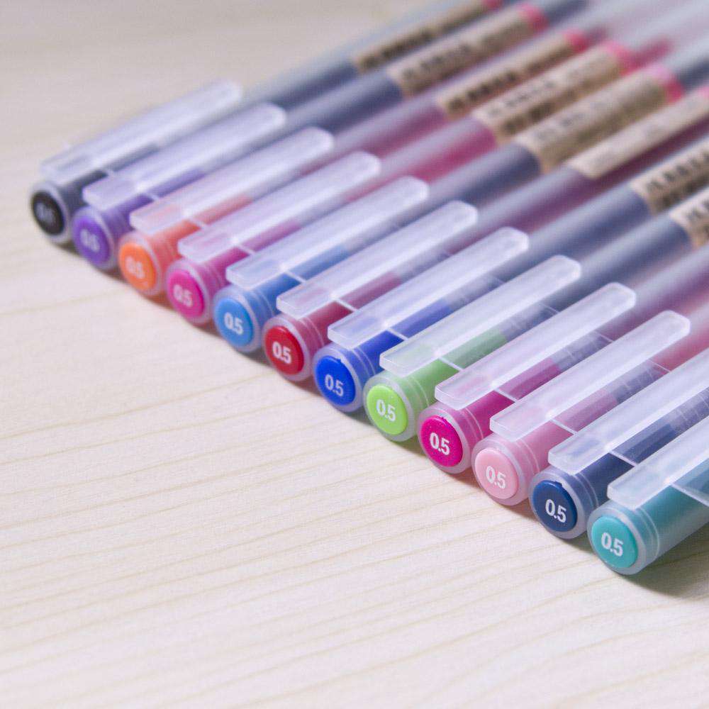 MUJI Style Gel Pens - Set of 12 - Image 5