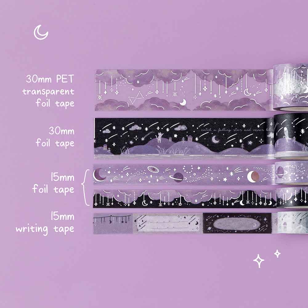Tsuki ‘Falling Stars’ Washi Tape Set ☾ - Image 3