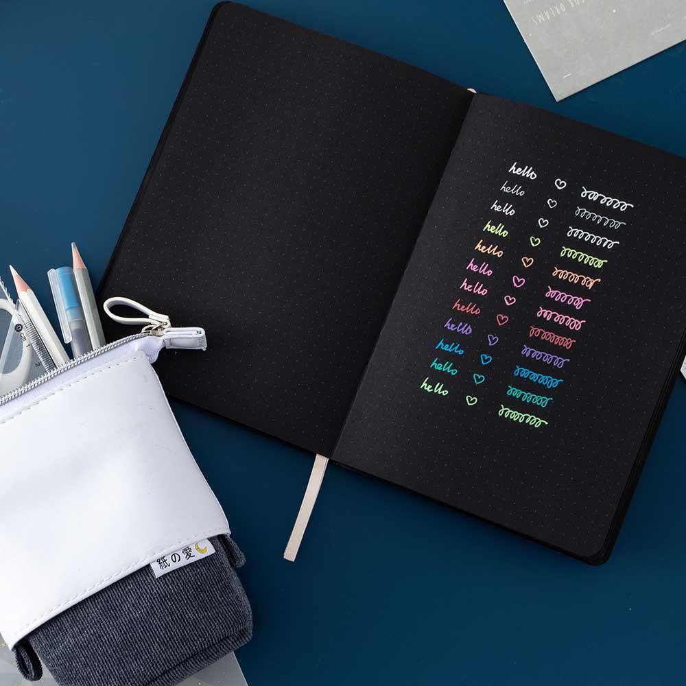 Tsuki 'Midnight Edition' Black Page Bullet Journal ☾ - Image 11