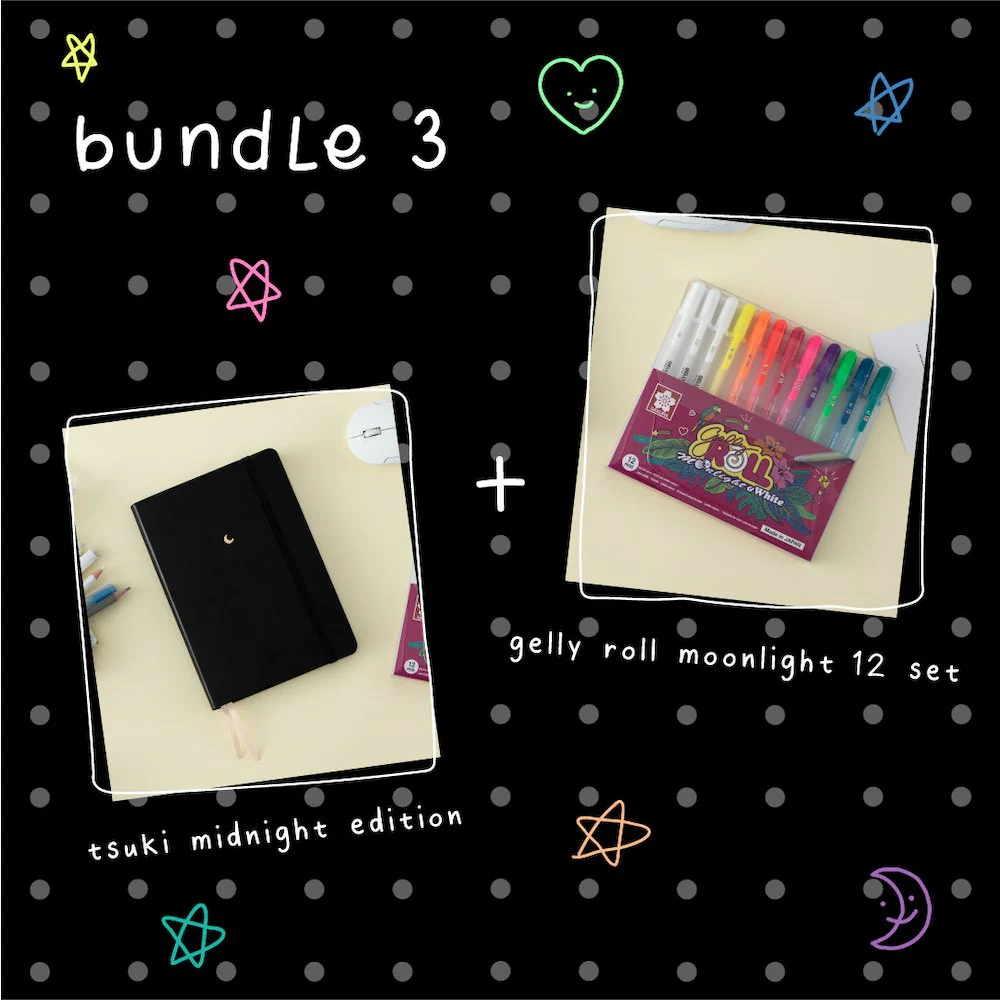 Tsuki 'Midnight Edition' Black Page Bullet Journal ☾ - Image 14