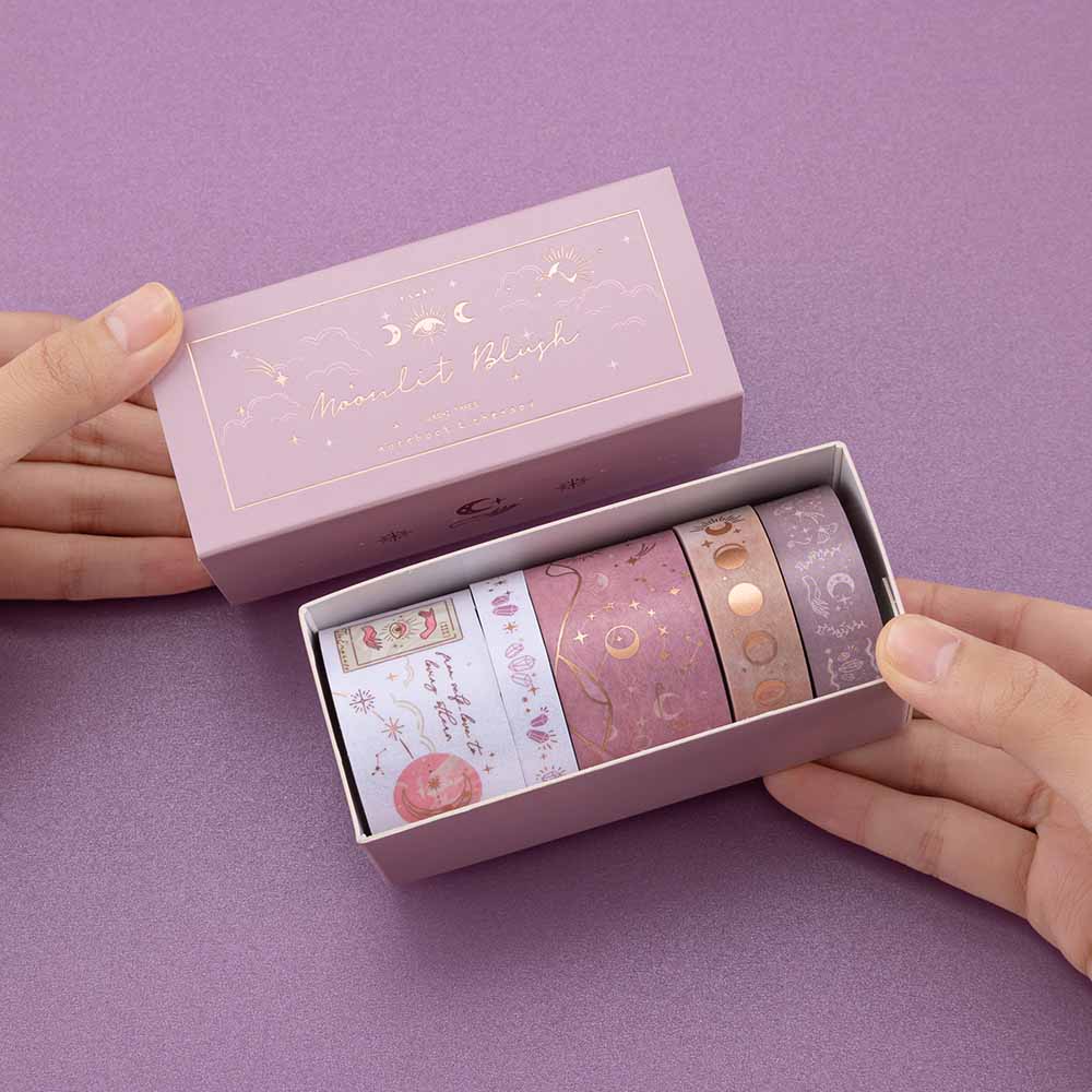 Tsuki ‘Moonlit Blush’ Washi Tape Set ☾ - Image 14