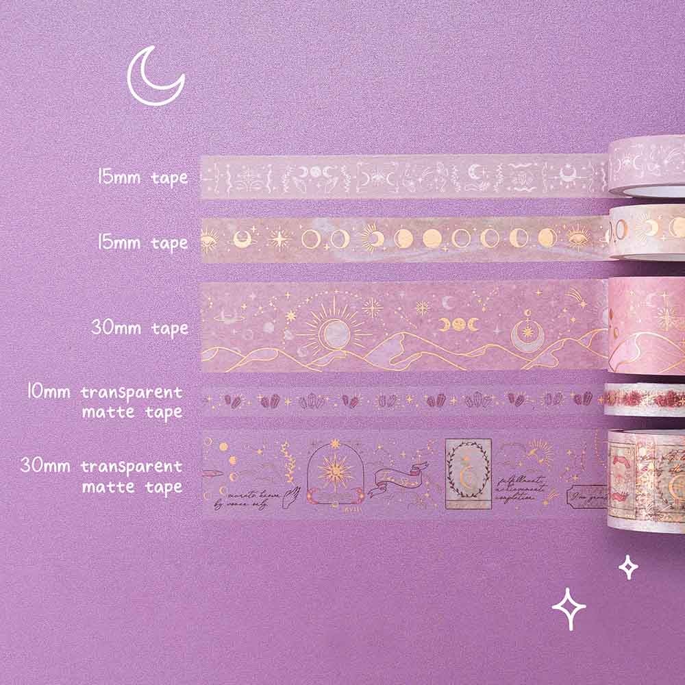 Tsuki ‘Moonlit Blush’ Washi Tape Set ☾ - Image 3